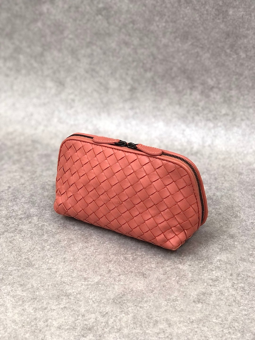 【日本直运，二手包装】Bottega Veneta Bottega Veneta Pouch红棕Intrecciato Vintage Old fyjhr7 - 化妆包/杂物包 - 真皮 咖啡色