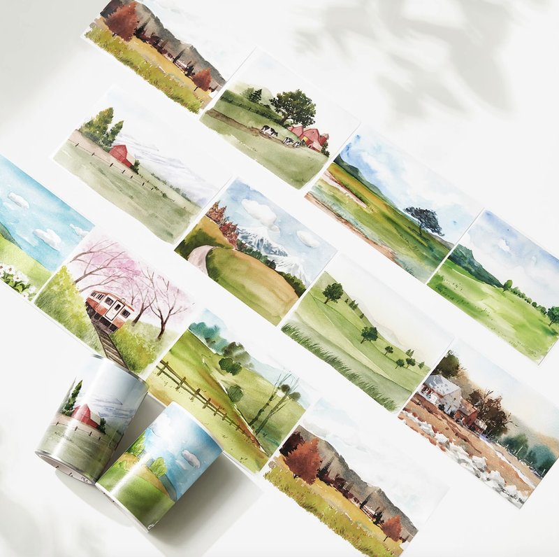 漫游者之歌 PET 和纸胶带 5米卷 - 纸胶带 - 纸 多色