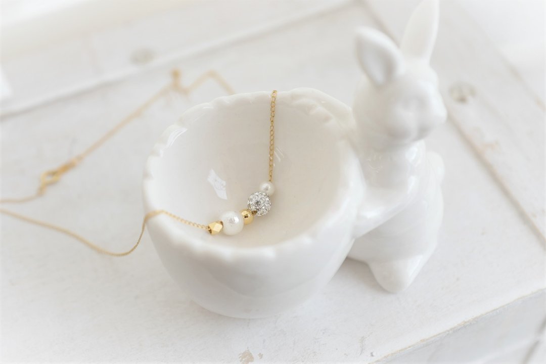 Planet necklace 14kgf - 项链 - 其他金属 金色