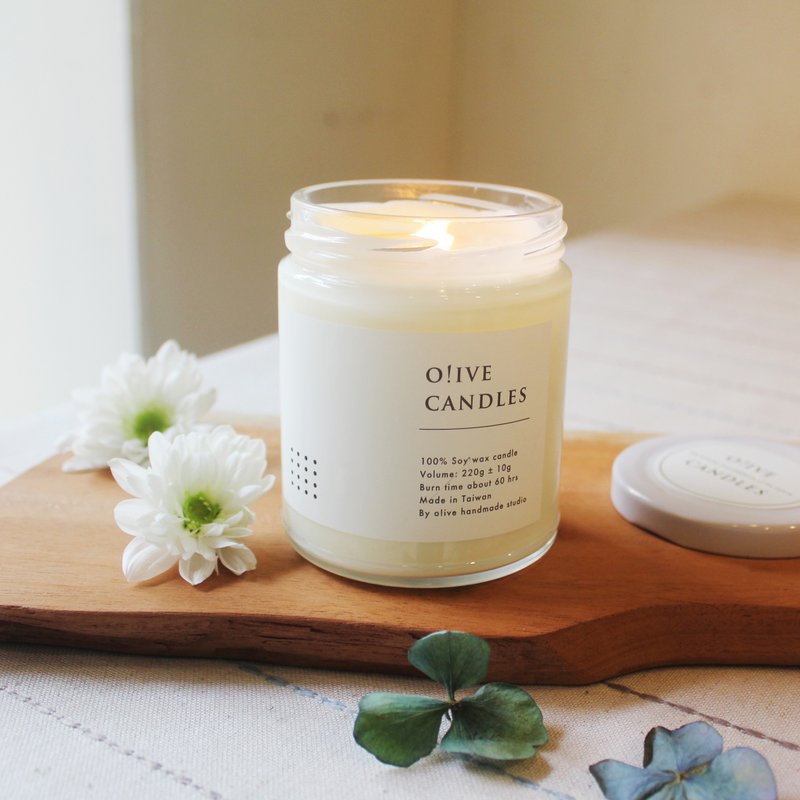 甜蜜生活 | 手工大豆香氛蜡烛 - 蜡烛/烛台 - 蜡 白色