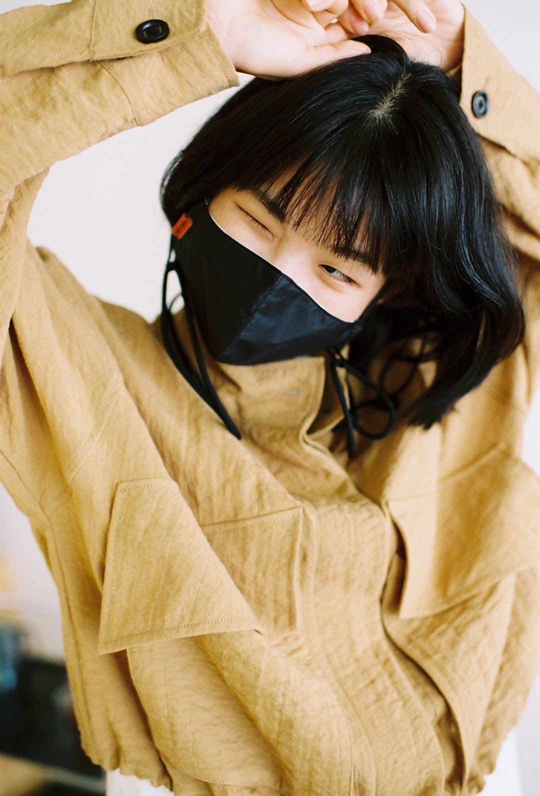 Japfac mask set with strap - 口罩 - 尼龙 多色