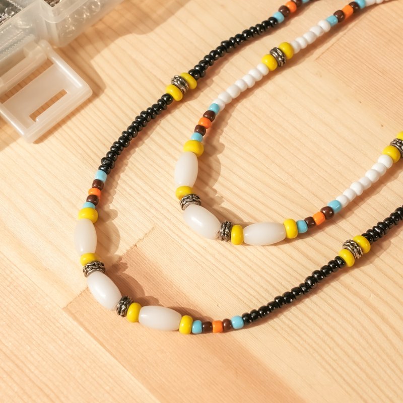 【原风艺站】黑鹰白鸽项链 | 原住民 族服 台湾印象 丰年祭 - 项链 - 其他材质 黑色