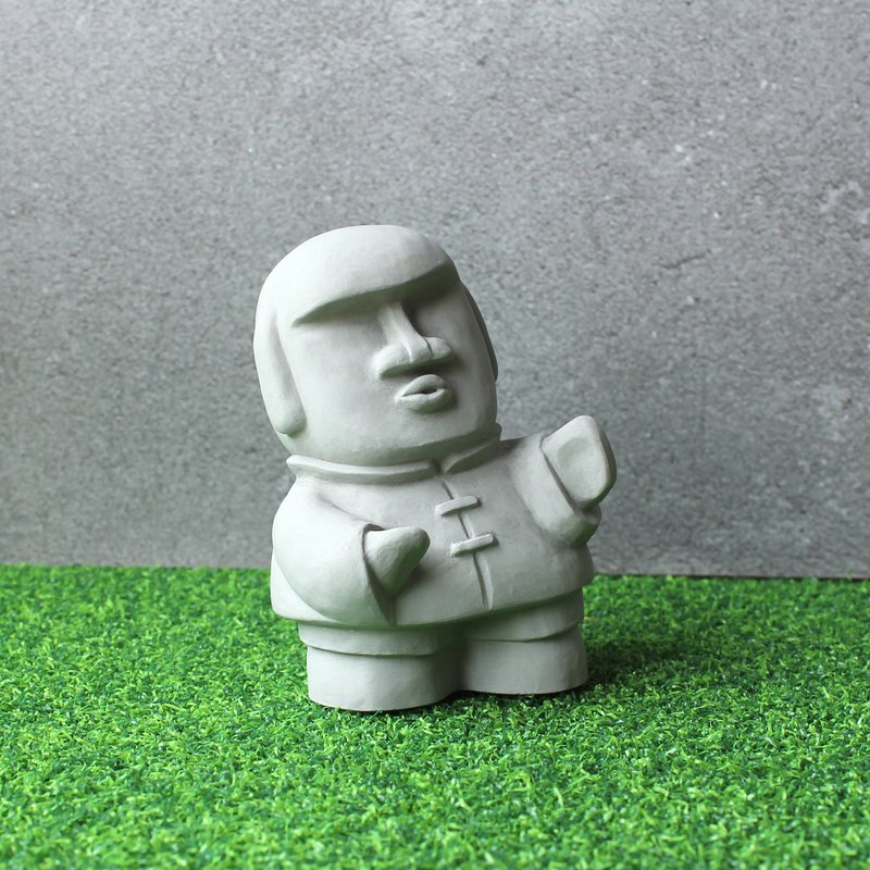 水泥摩艾 Moai－功夫摩艾 - 玩偶/公仔 - 水泥 灰色