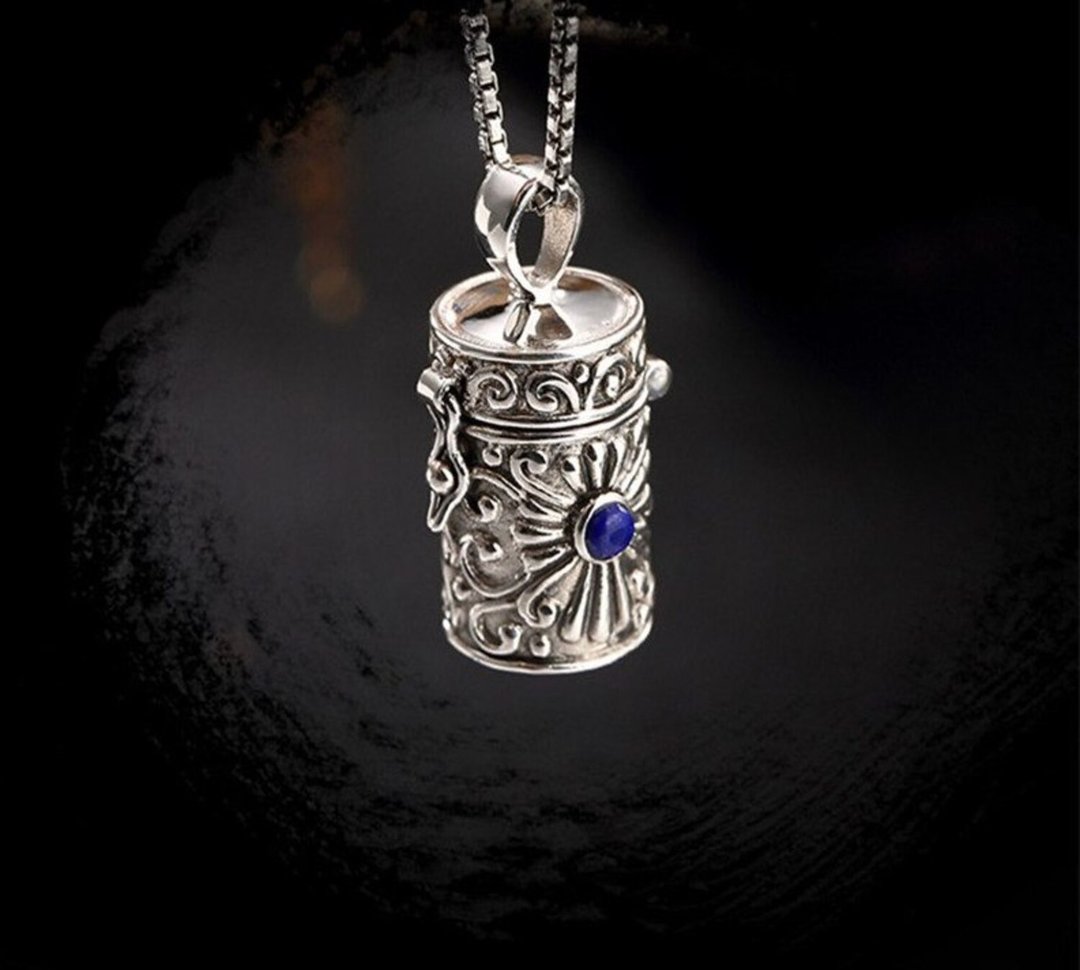 Real 925 Sterling Silver Handmade Openable Gaudencio box Pendant without Chain - 戒指 - 纯银 银色
