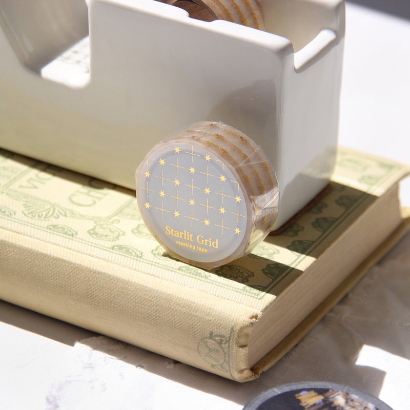 星光网格烫金手撕和纸胶带 - 纸胶带 - 其他材质 金色