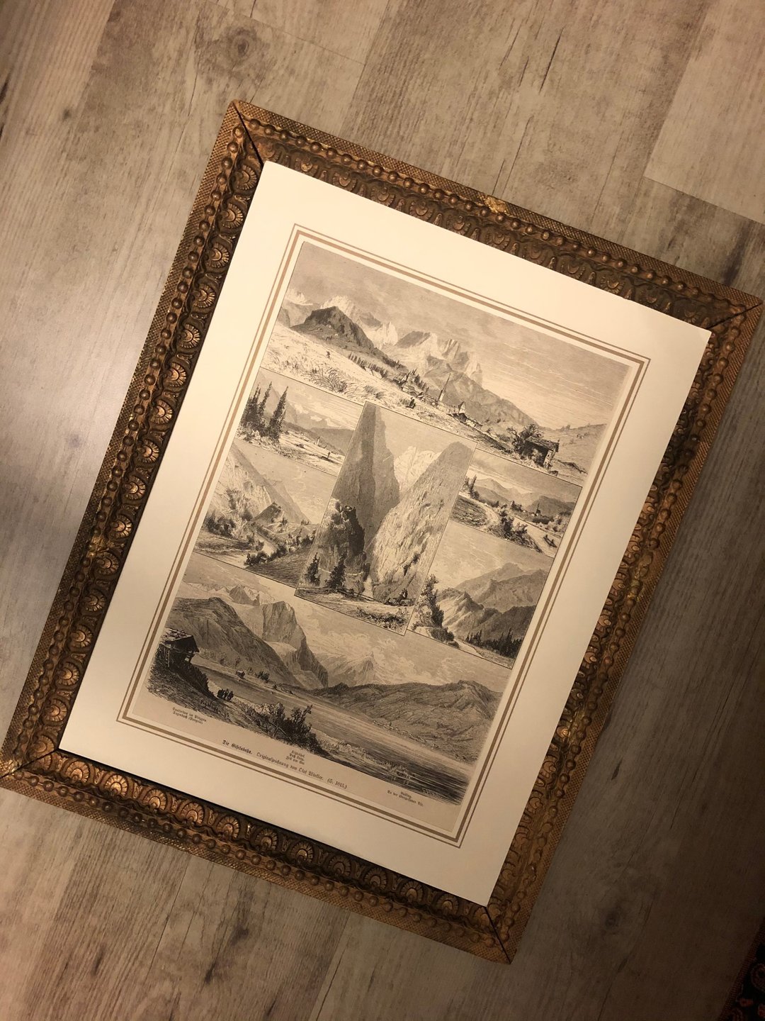 德国百年古董木刻版画-贩售只卖画不含框 - 海报/装饰画/版画 - 纸 金色
