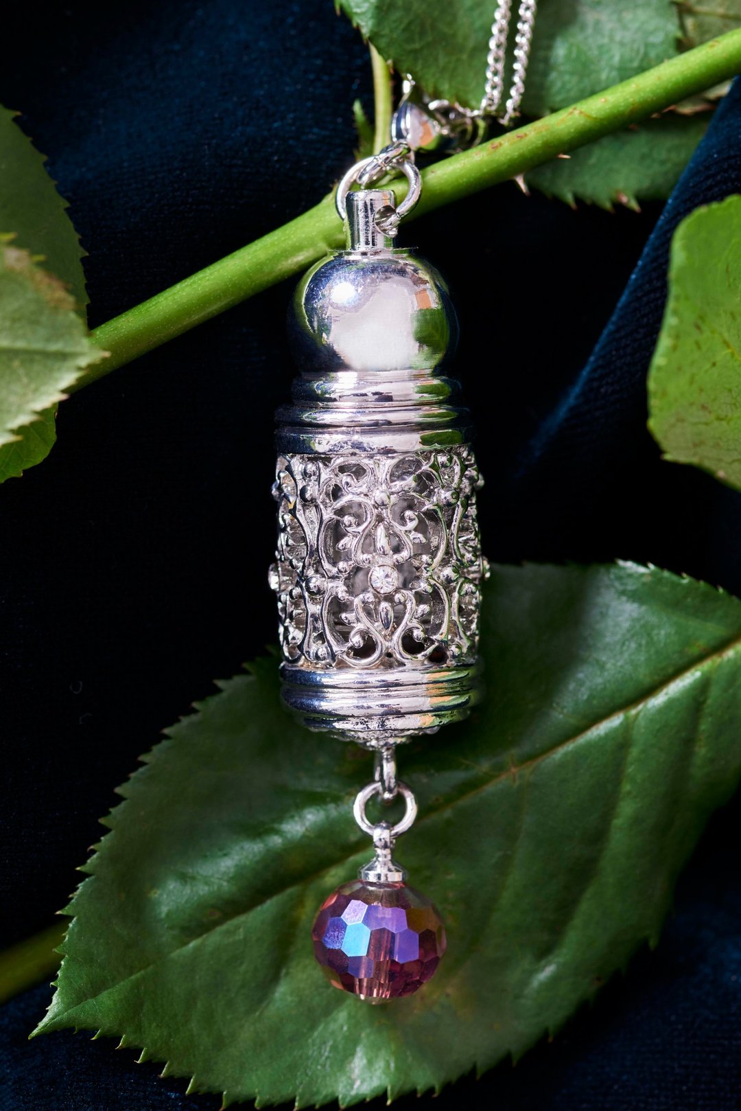 Neve Jewelry 泰雷莎之幻 迷你香水瓶项链 (银色) - 项链 - 其他金属 灰色