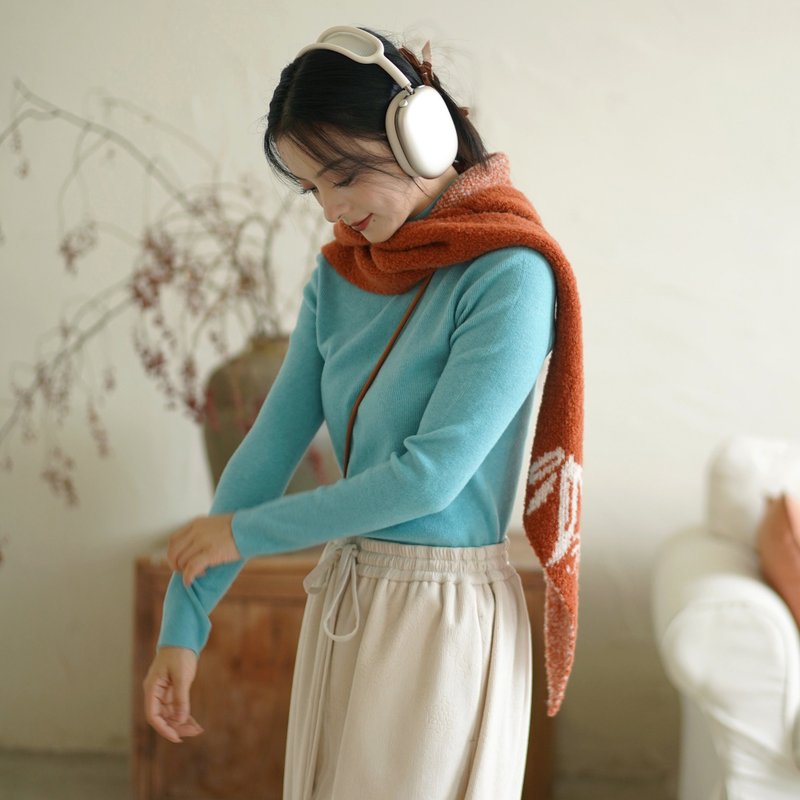 【青绿调】新中式复古/岛精无缝一体打底针织衫 - 女装上衣 - 其他材质 多色