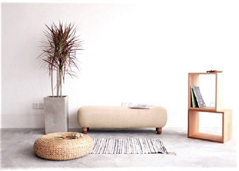 熹山工房-设计家具-棉麻布沙发小凳实木脚可拆洗-三人 - 其他家具 - 棉．麻 黑色