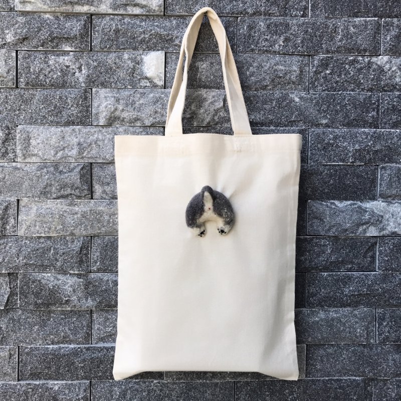 肥烤鸡屁股__雪纳瑞__羊毛毡帆布袋_新春特惠加大帆布袋 - 手提包/手提袋 - 羊毛 黑色