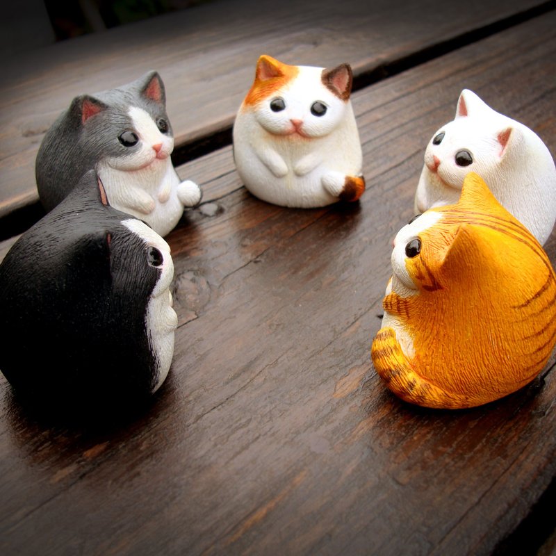疗愈圆滚滚系列-猫咪喵呜 Cat/Kitten - 摆饰 - 塑料 