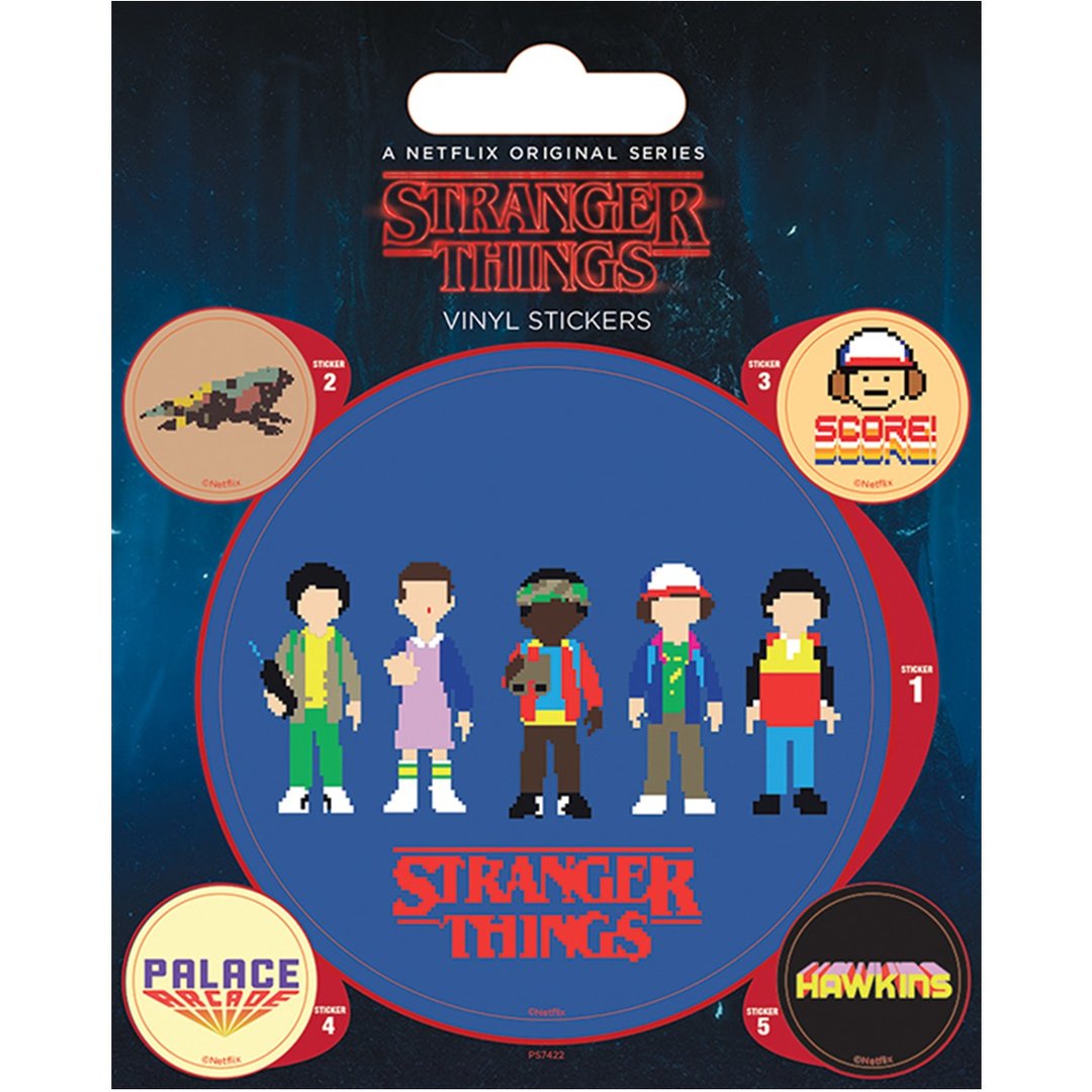 【怪奇物语】Stranger Things 主角群电玩8bit风 贴纸组 - 贴纸 - 其他材质 多色