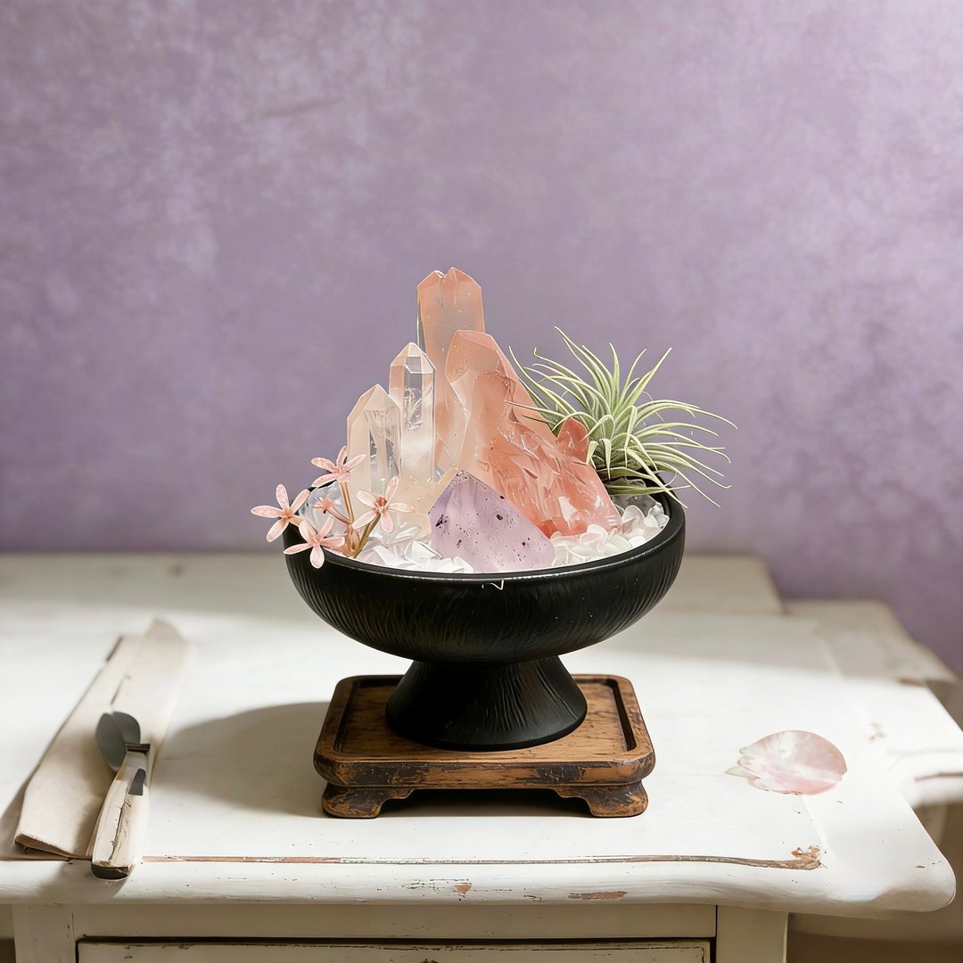 冰透西瓜冰 喜马拉雅樱花粉晶 冰透粉水晶 花园紫水晶 旺桃花爱情 - 摆饰 - 水晶 粉红色
