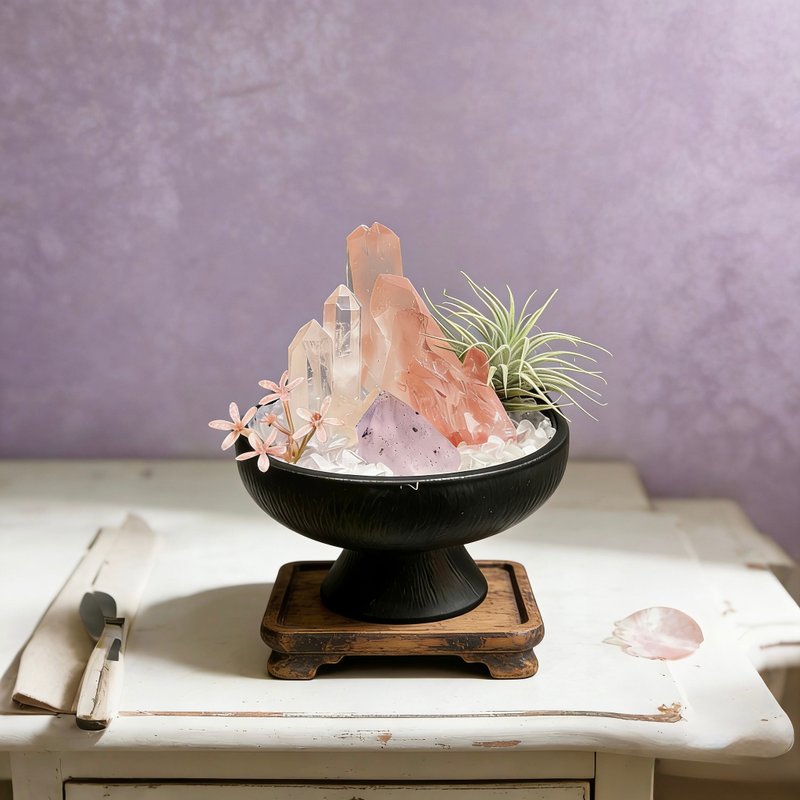 冰透西瓜冰 喜马拉雅樱花粉晶 冰透粉水晶 花园紫水晶 旺桃花爱情 - 摆饰 - 水晶 粉红色