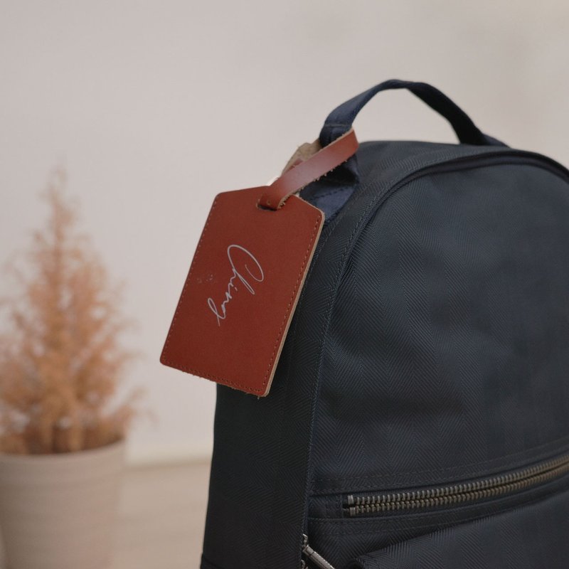 定制化 简约皮革行李箱吊牌 真皮牛皮 行李吊牌 挂饰 吊牌 识别证 - 其他 - 真皮 咖啡色