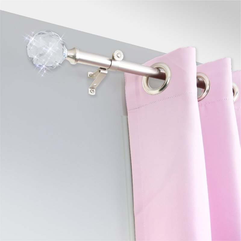 捷安家饰Home Desyne│MIT│20.7mm│晶钻璀璨│伸缩窗帘杆架│42 - 门帘/门牌 - 其他金属 银色