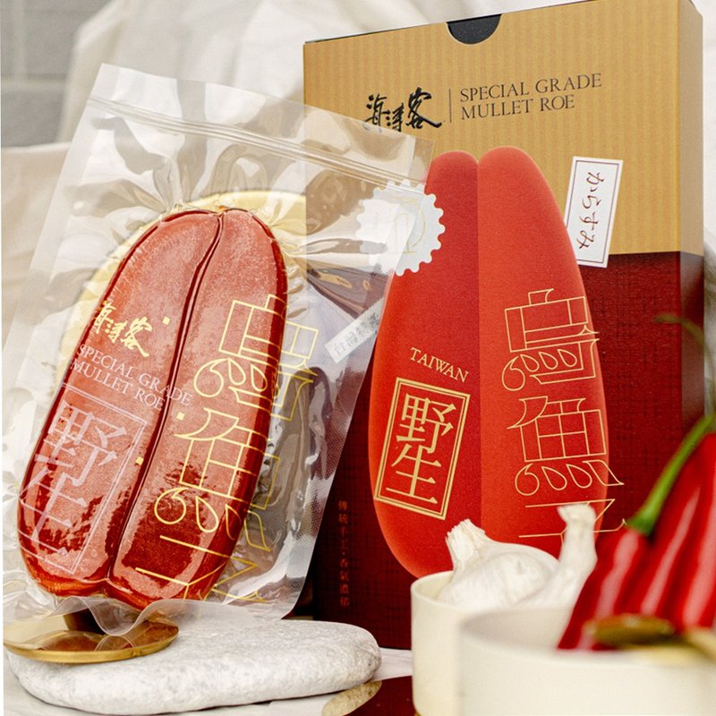 海涛客│台湾野生五两乌鱼子精致礼盒│小琉球伴手礼 - 熟食小吃 - 新鲜食材 咖啡色