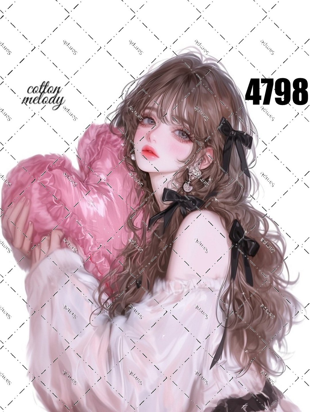 original sticker no.4798 人物贴纸 原创贴纸 原创人物贴纸 装饰贴纸 cotton melody - 贴纸 - 纸 