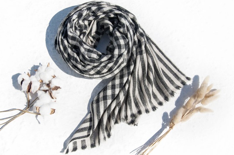 圣诞节礼物喀什米尔Cashmere/针织围巾/纯羊毛围巾/羊毛披巾-日本 - 围巾/披肩 - 羊毛 多色