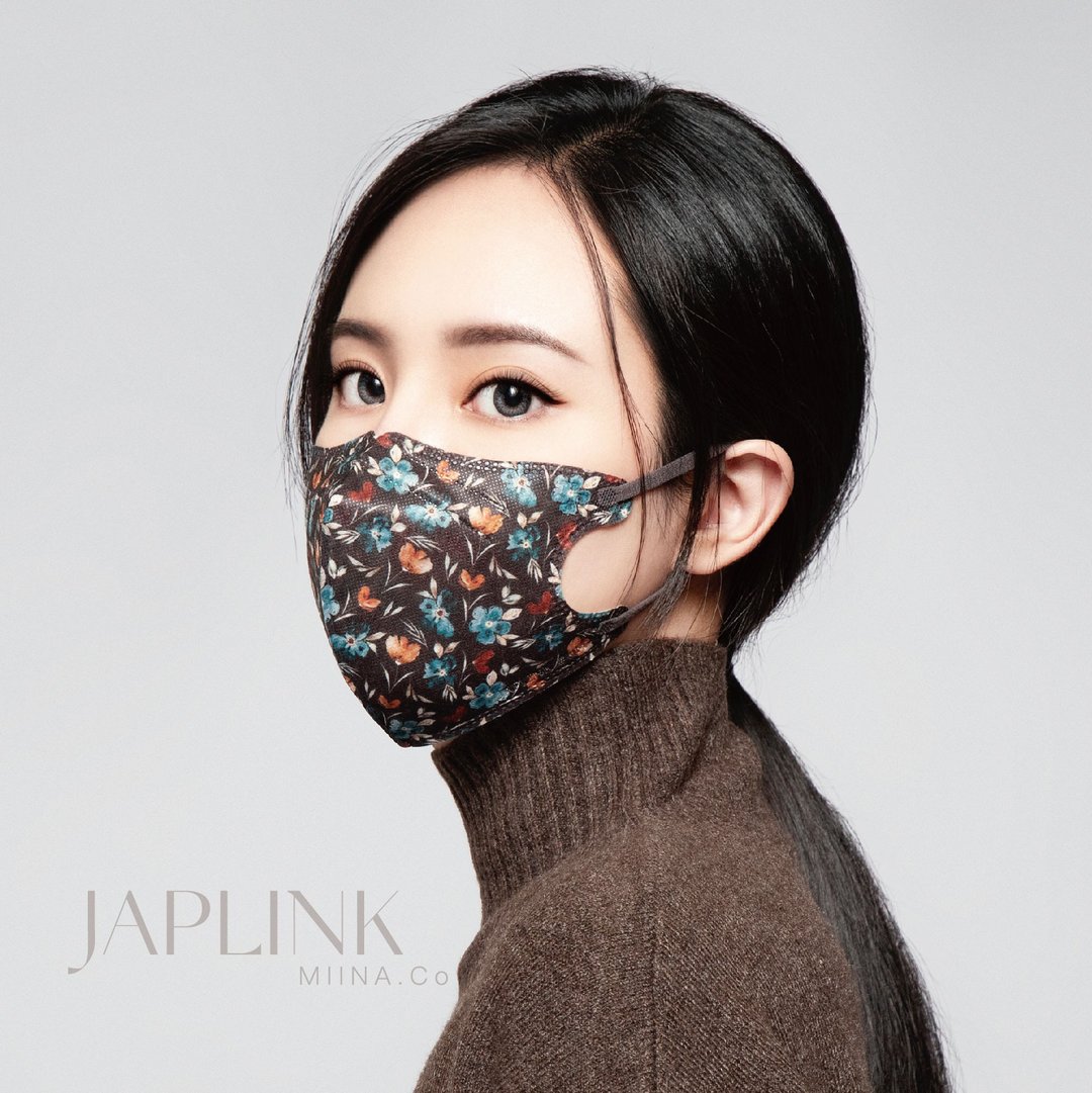 【标准】JAPLINK MASK【D2 / N95】 立体口罩-黑色古铜花 - 口罩 - 聚酯纤维 黑色