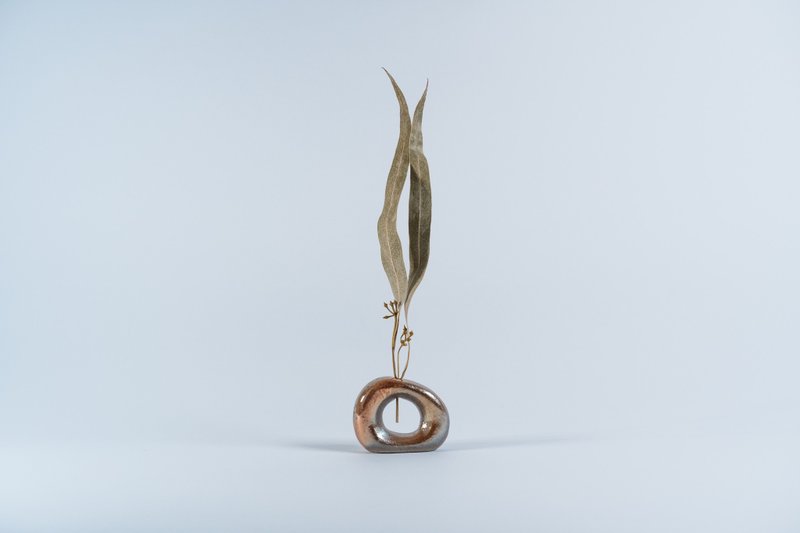 No.49 插花小物| 线香座| 云泥 | 陶瓷 - 香薰/精油/线香 - 陶 咖啡色