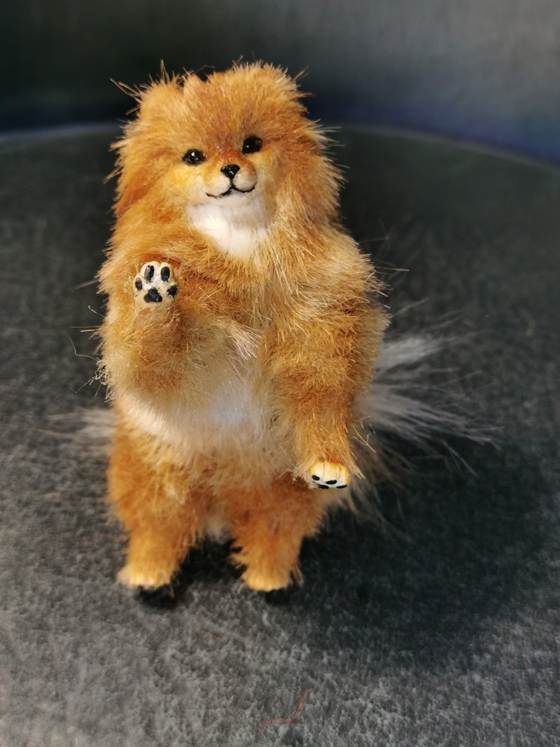 定制化狗狗逼真的动物毛绒玩具！艺术娃娃可摆姿势！个性化礼物 - 玩偶/公仔 - 其他人造纤维 橘色