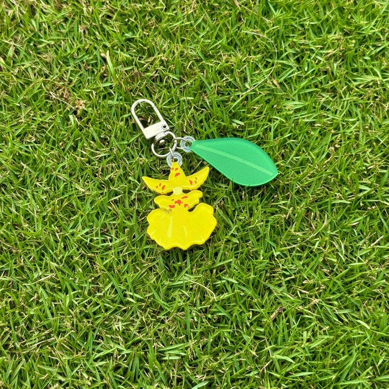 【JUJU ORCHID 啾啾兰】黄文心兰-造型压克力吊饰 - 吊饰 - 压克力 