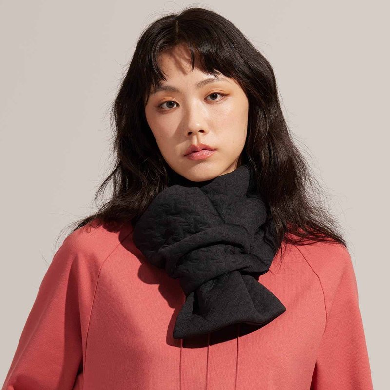 REBOOT动能-线性缇花套口围脖-乌黑 - 围巾/披肩 - 聚酯纤维 绿色