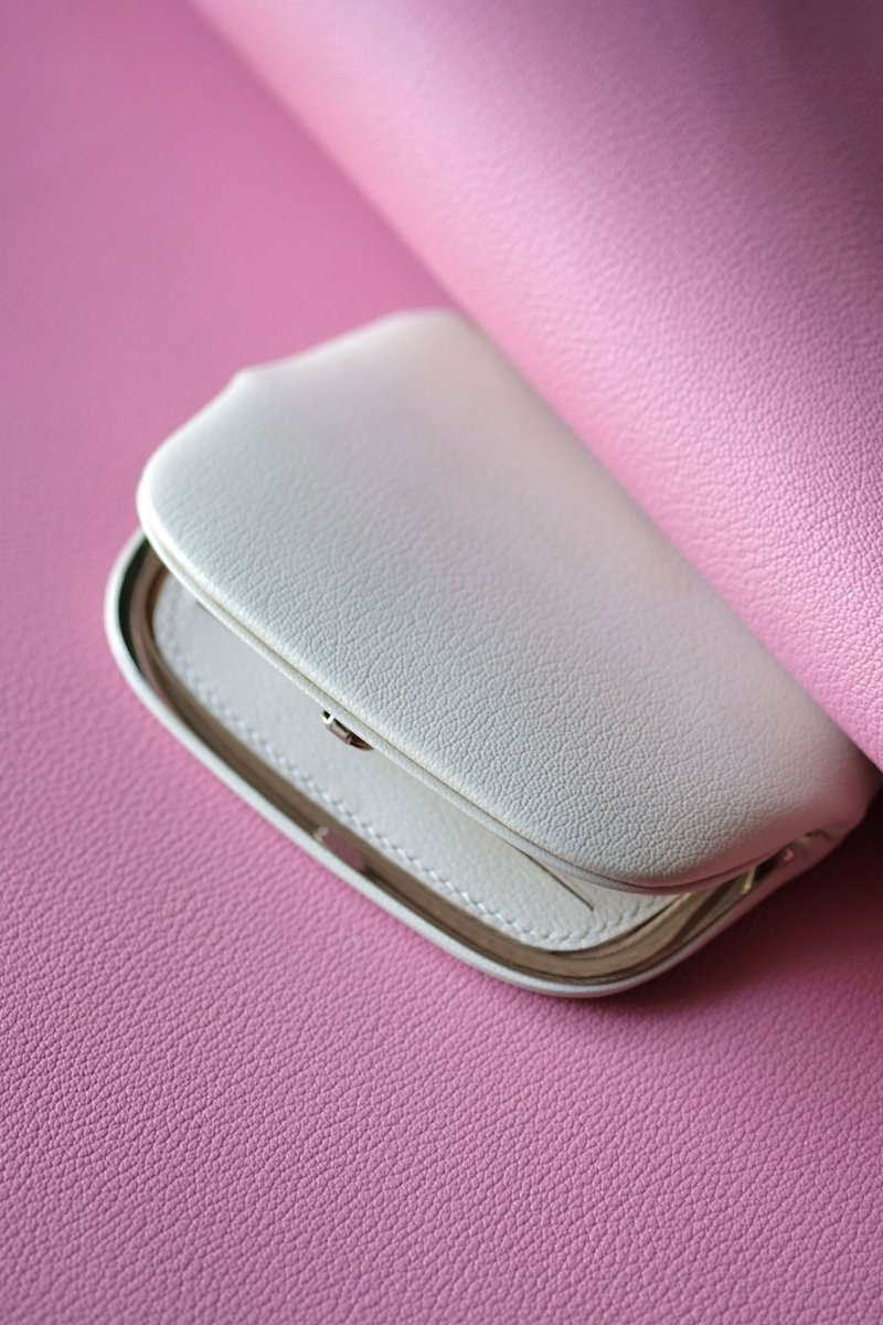 薄型天沟六卡夹【奶油白_Alran Sully 山羊革】 - 皮夹/钱包 - 真皮 多色