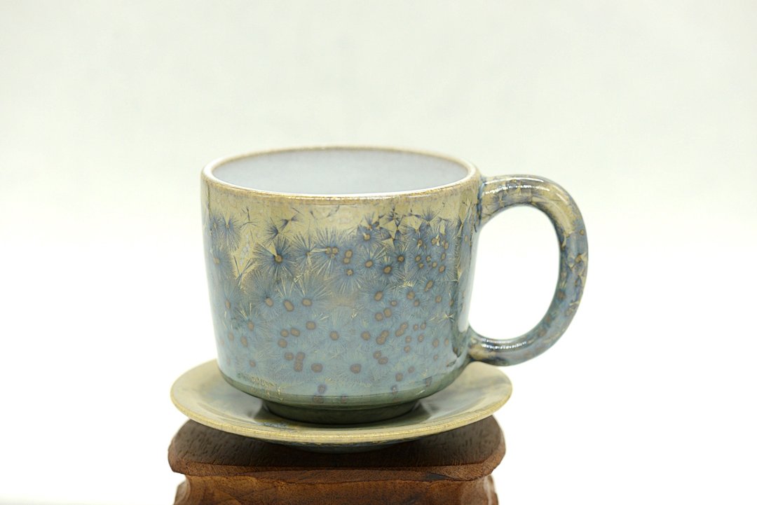 手拉坯结晶釉咖啡杯 - 咖啡杯/马克杯 - 陶 