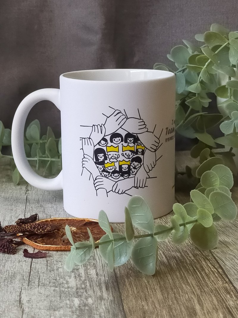 马克杯 -【耶稣和你同一队】 - 咖啡杯/马克杯 - 陶 黄色