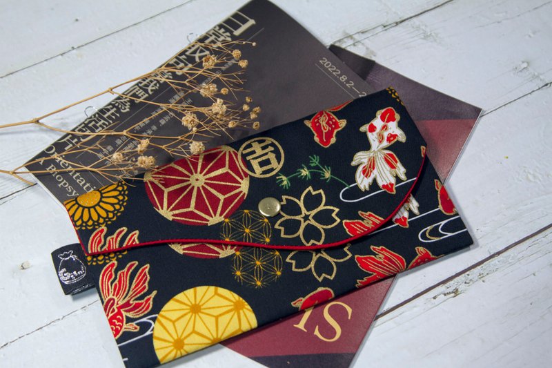 【Gi LAI】10*20Cm开运红包袋/希望金鱼 - 皮夹/钱包 - 棉．麻 黑色