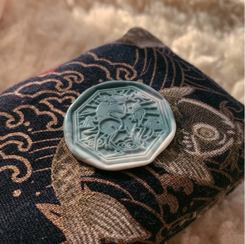 敦煌神鹿 古風火漆封蜡印章手帐 Wax seal - 印章/印台 - 铜/黄铜 白色