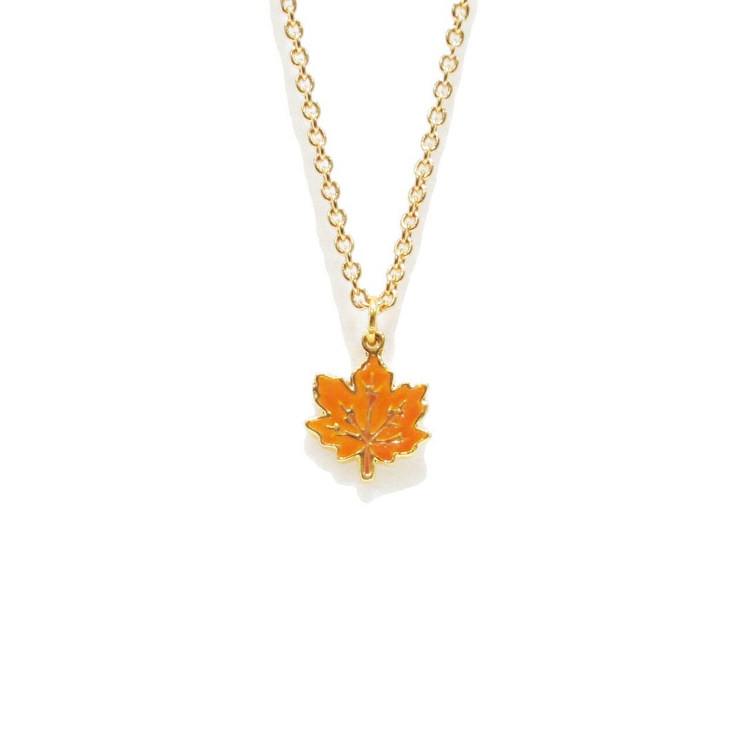 Maple Necklace - 项链 - 贵金属 橘色