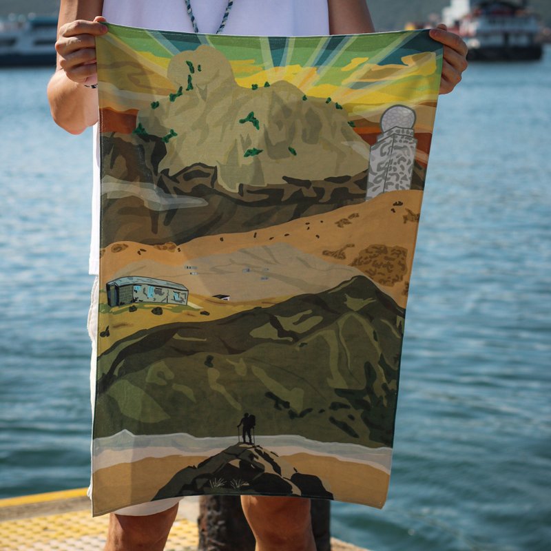 坐看群山时-速干毛巾 - 毛巾浴巾 - 聚酯纤维 