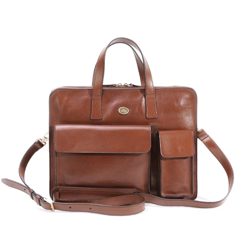 THE BRIDGE 意大利牛皮 STORY 公文包 / 笔电包 - 公文包/医生包 - 真皮 咖啡色