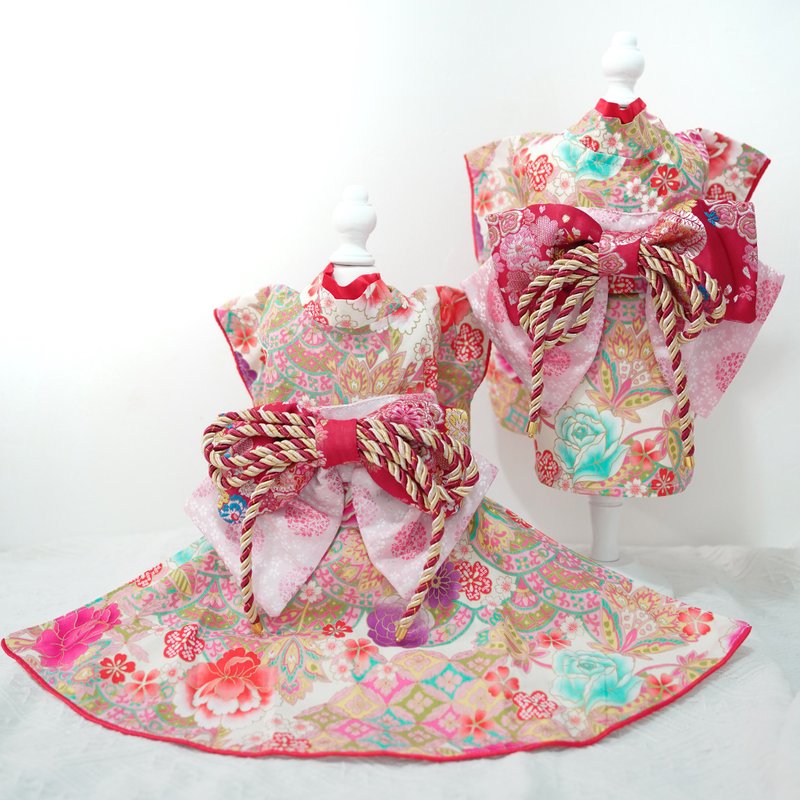 Crazy de Wan -  多样式振袖拖尾和服 (きさき绮咲) - 衣/帽 - 棉．麻 白色