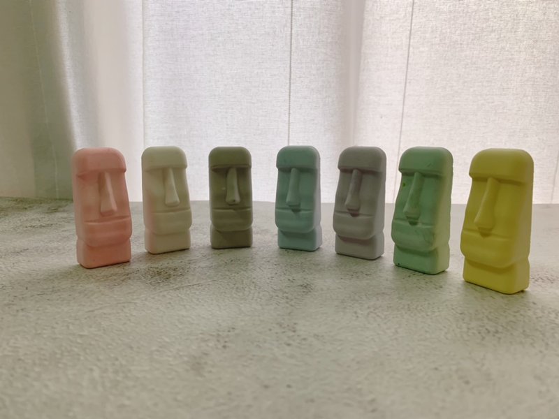 室内香氛马卡龙色 复活岛摩艾扩香石/ 一星期留言磁铁 / 七款香味 - 香薰/精油/线香 - 其他材质 