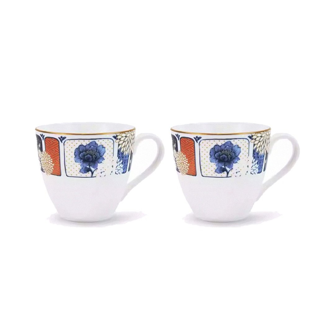 日本NARUMI 伊万里骨瓷马克杯-2入-330ml - 其他杯子 - 瓷 蓝色