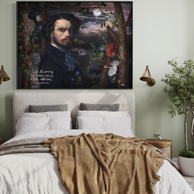 法国VOGLIO BENE【亚历山大】超大型挂画/挂布/壁挂/装饰画 - 海报/装饰画/版画 - 聚酯纤维 蓝色