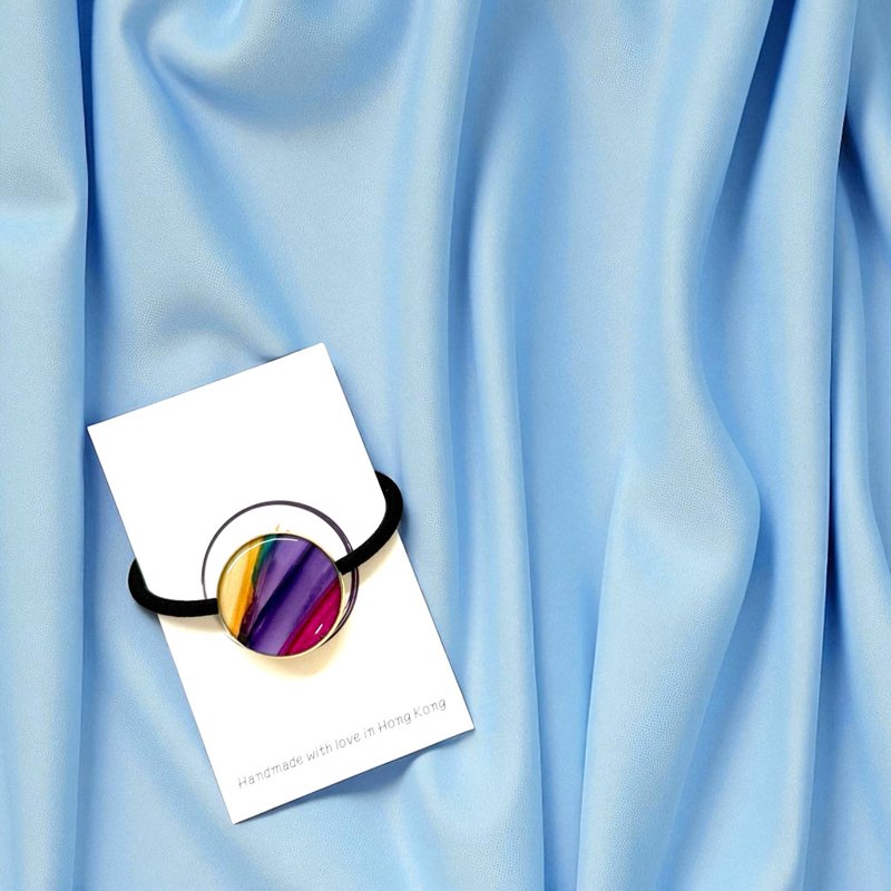 酒精墨水艺术髪圈 - 发带/发箍 - 其他材质 多色