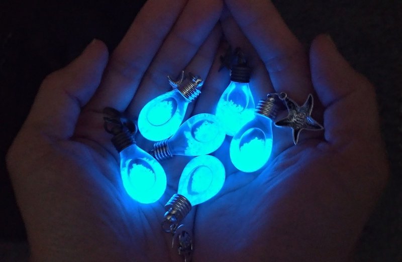 独家 1+1件7折 岁末惊喜限量10组 蓝眼 泪项链+钥匙圈或手机吊 - 项链 - 玻璃 蓝色