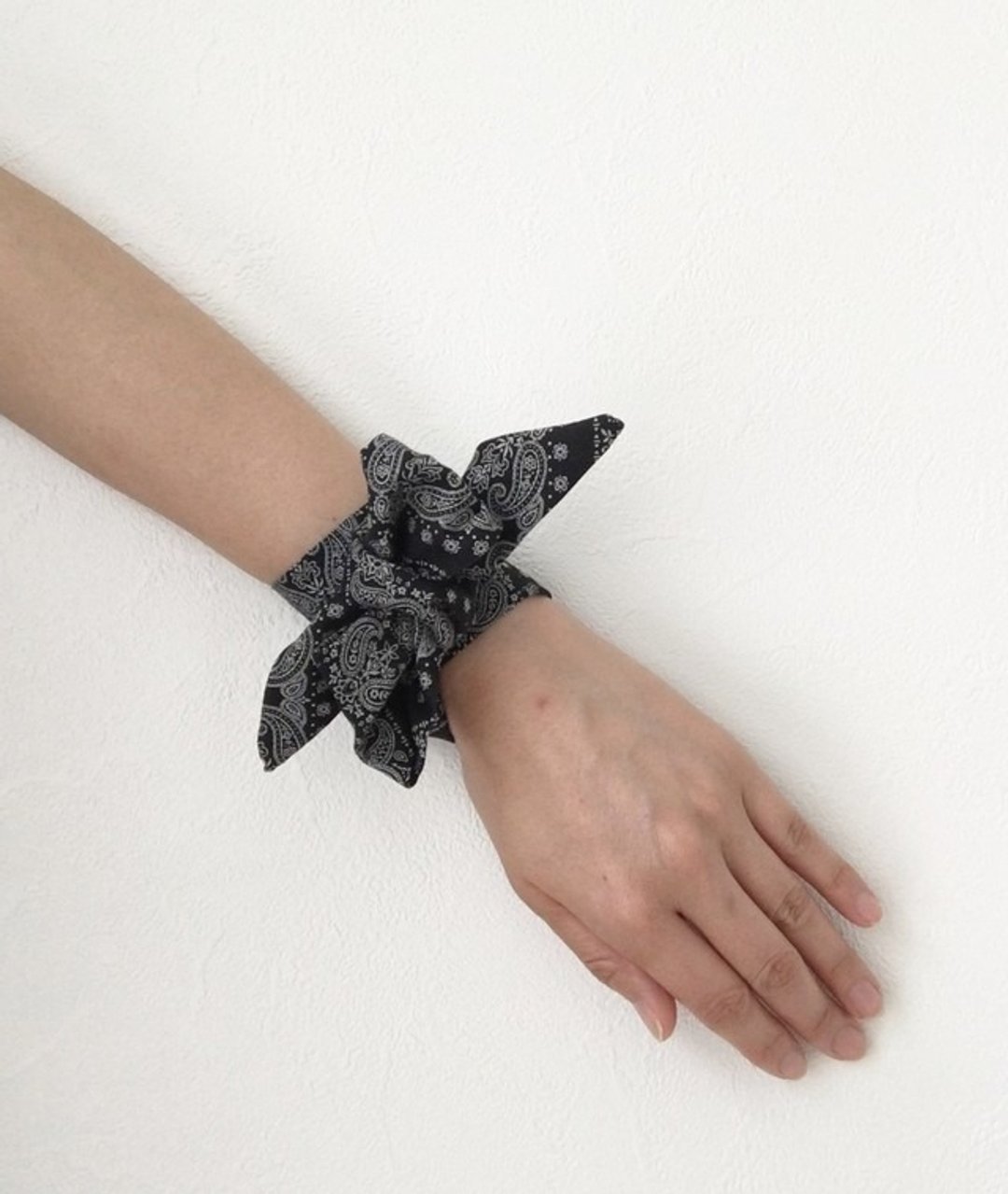 Twilly scarf twilly bandanna style black - 丝巾 - 棉 黑色
