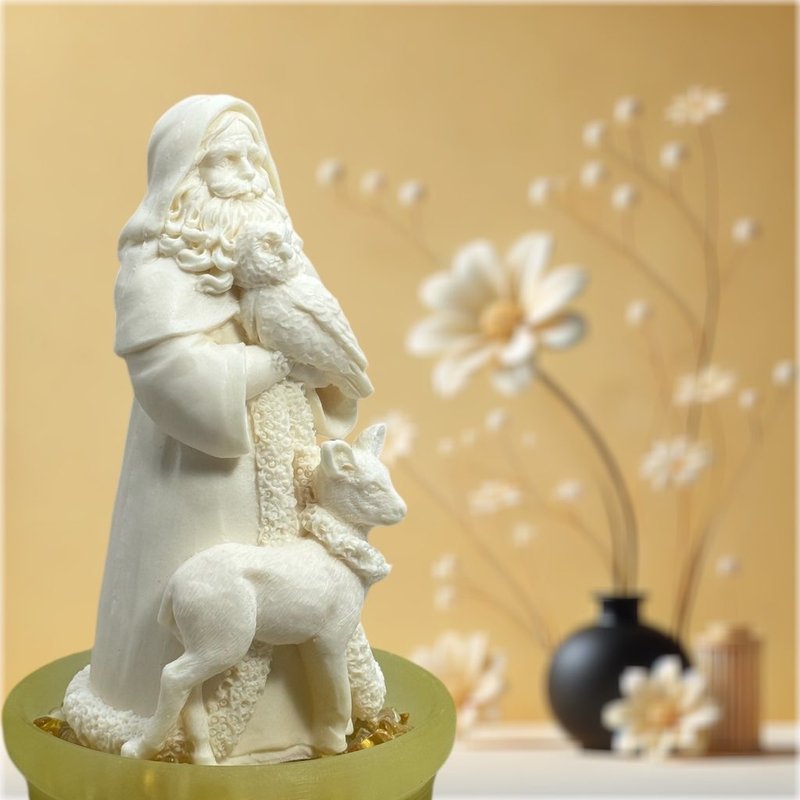 水晶扩香 新年开运之圣诞老公公小盘套组 搭配精油香氛 礼赠首选 - 香薰/精油/线香 - 树脂 白色