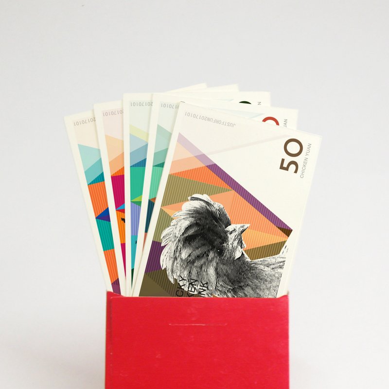2017鸡年祝福卡片 30张鸡年纸币搞怪红包利是生肖纸币书签 - 红包/春联 - 纸 红色