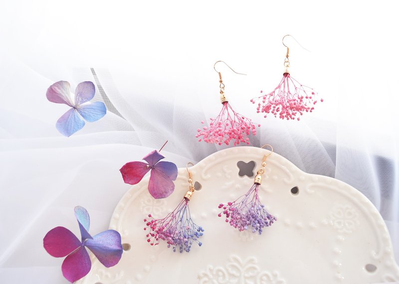 Goody Bag 气质干燥花耳环  干燥花 不凋花  婚礼小物 - 耳环/耳夹 - 植物．花 红色