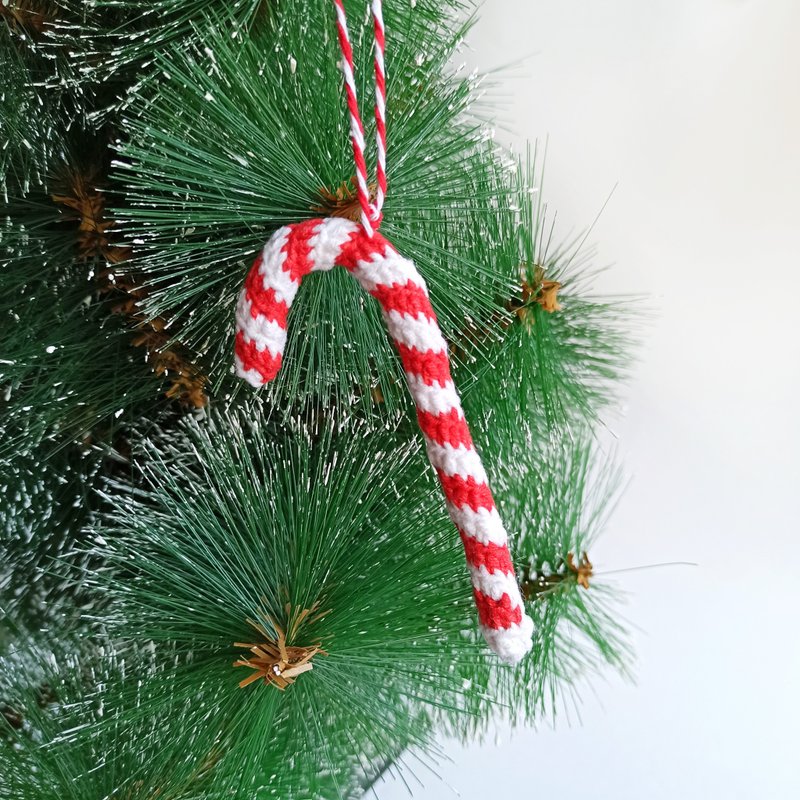 Handmade Christmas décor,candy,lollipops,Christmas tree decoration - 玩偶/公仔 - 棉．麻 红色