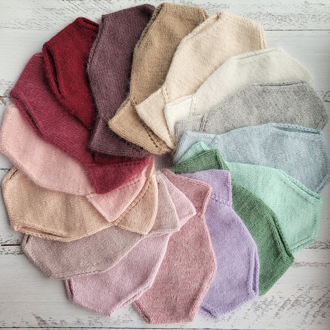 Newborn knitted fluffy romper. Baby photo  props - 婴儿饰品 - 羊毛 