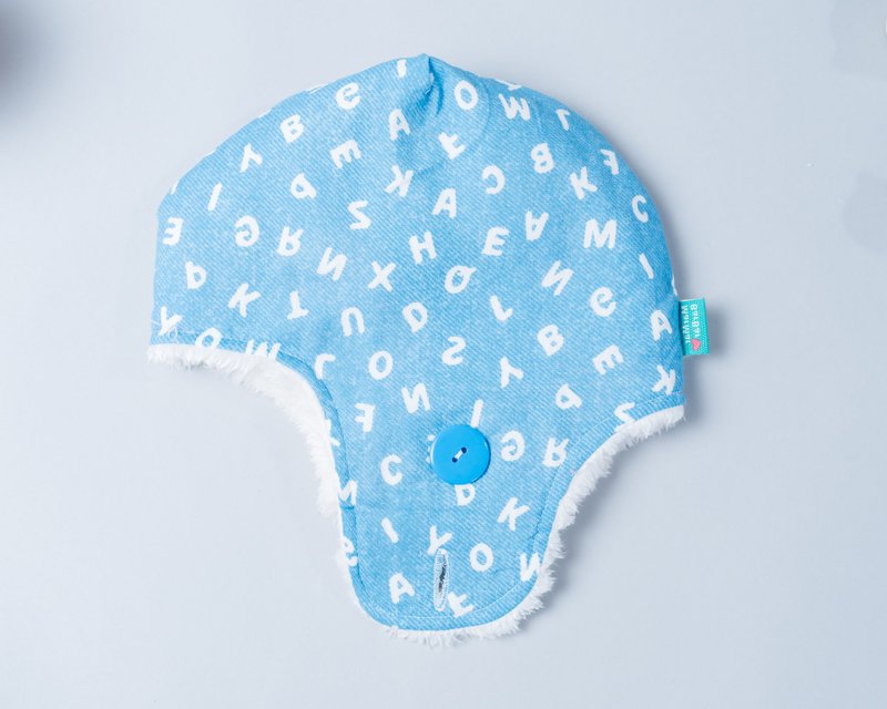 折耳飞行帽- 几何9-纱 手作 无毒 帽 童装 婴儿 儿童 飞行 - 婴儿帽/发带 - 棉．麻 金色