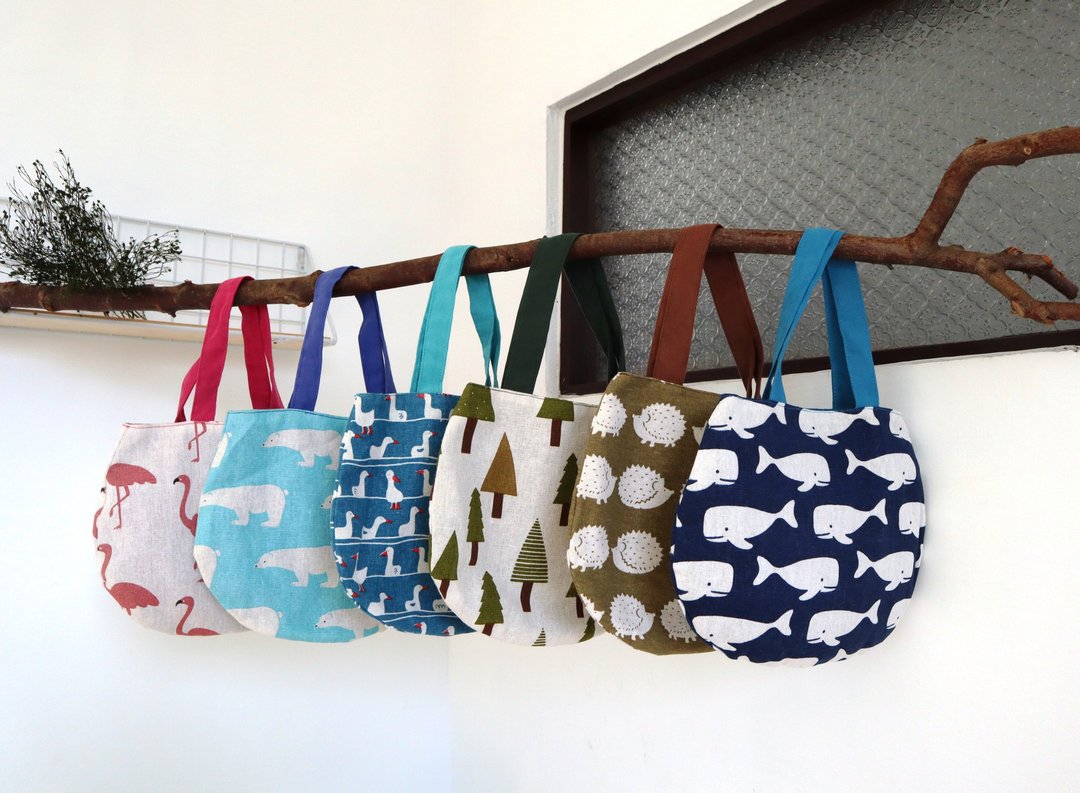 Goody Bag - 散步提袋 · 两入组合 · abbiesee礼物店 - 手提包/手提袋 - 棉．麻 多色